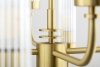 Rozłożysty żyrandol 12-płomienny mosiądz transparentne szkło ryflowane tuba nowoczesny elegancki klasyczny PRESTON 5086 Argon